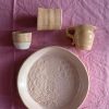 Set of tray, milk jug, sugar pot and coffee or tea cup